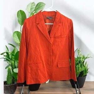 VINCE. Women's Orange Blazer wool blend size 8 (medium) preppy quiet luxury